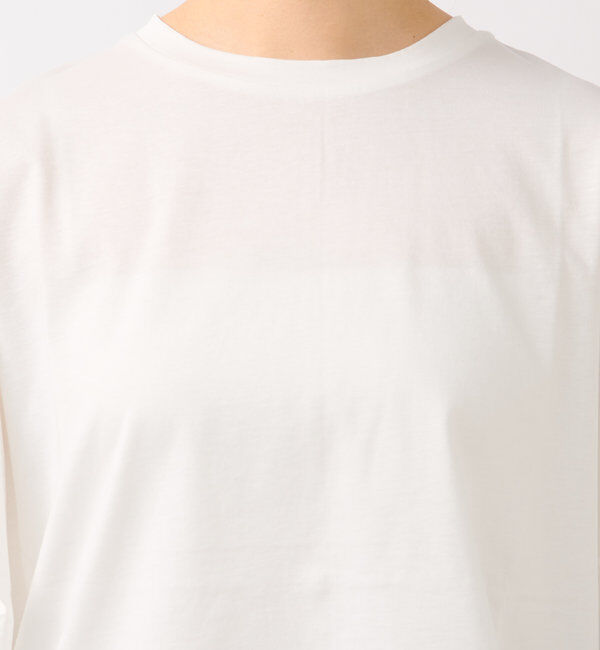  「《着回し万能》ドライタッチコットン折り返しスリーブプルオーバー」|Tシャツ・カットソー|