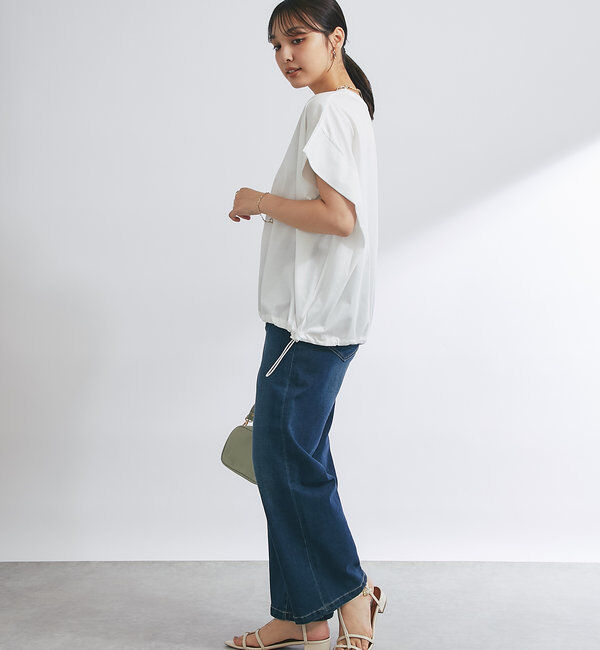  「《着回し万能》ドライタッチコットン折り返しスリーブプルオーバー」|Tシャツ・カットソー|