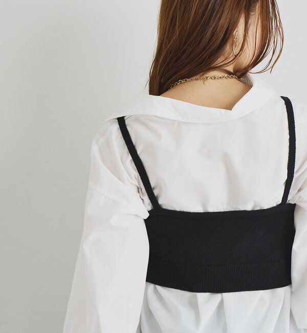  「《トレンドライクに◎》ニットビスチェsetハイカウントシャツ」|シャツ・ブラウス|