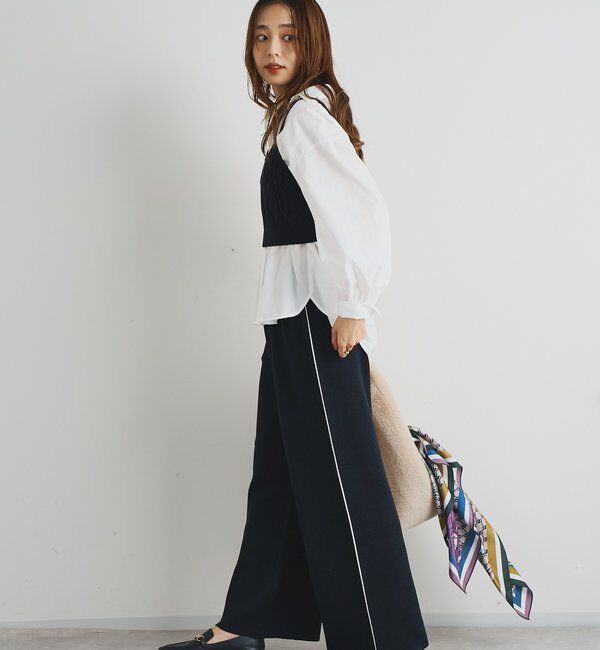  「《トレンドライクに◎》ニットビスチェsetハイカウントシャツ」|シャツ・ブラウス|