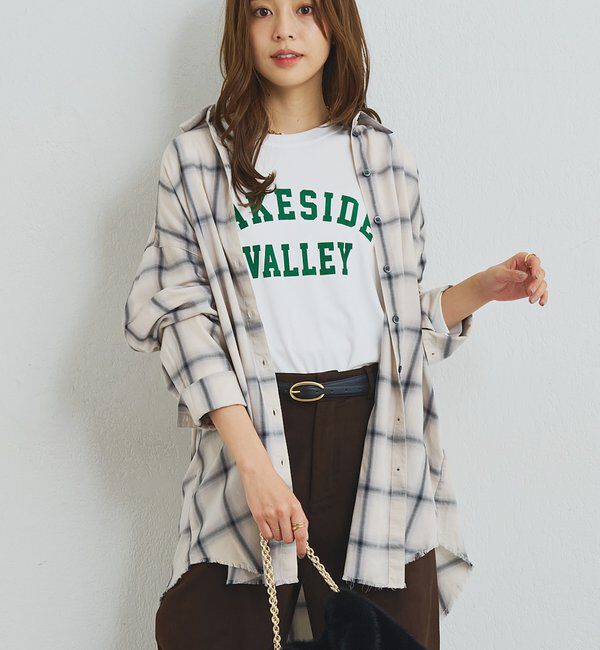  「《こなれ感を演出》先染めオンブレチェックシャツ」|シャツ・ブラウス|オフホワイト