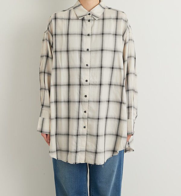  「《こなれ感を演出》先染めオンブレチェックシャツ」|シャツ・ブラウス|
