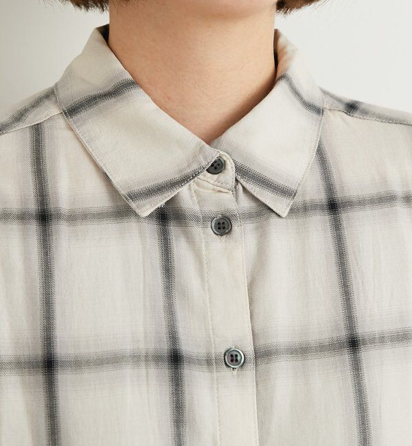  「《こなれ感を演出》先染めオンブレチェックシャツ」|シャツ・ブラウス|