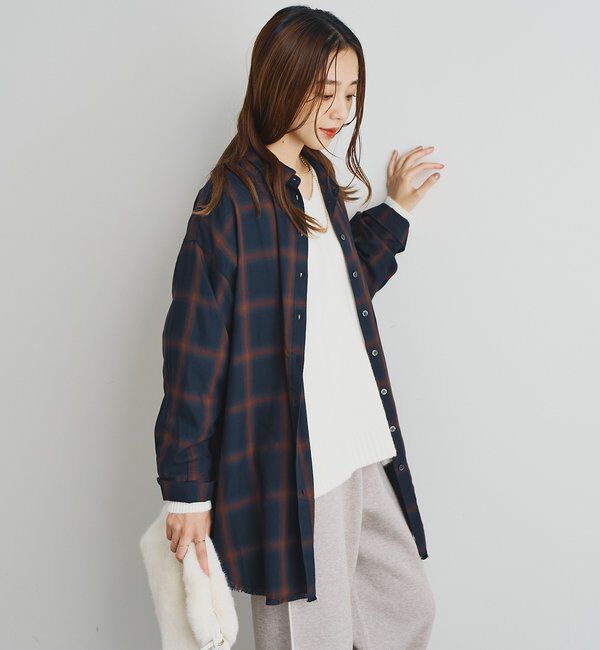  「《こなれ感を演出》先染めオンブレチェックシャツ」|シャツ・ブラウス|