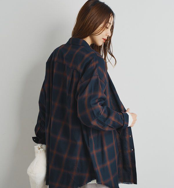 「《こなれ感を演出》先染めオンブレチェックシャツ」|シャツ・ブラウス|