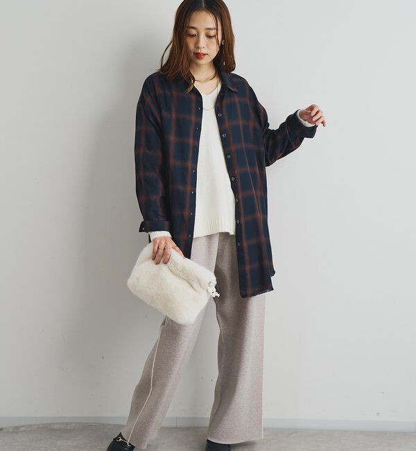  「《こなれ感を演出》先染めオンブレチェックシャツ」|シャツ・ブラウス|