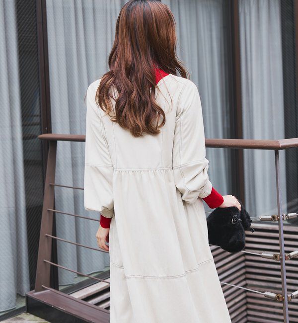  「《着こなしの幅が広がる》前後2WAYピーチスキンステッチワンピース」|その他|