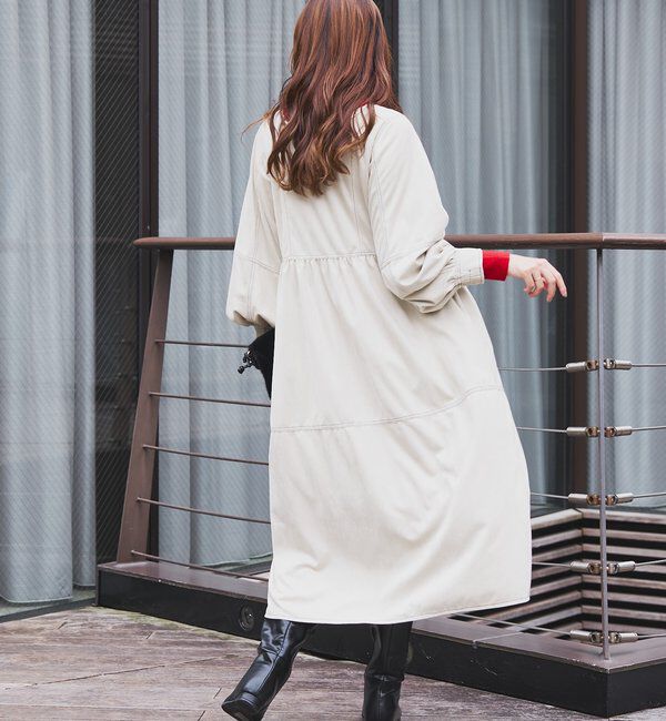  「《着こなしの幅が広がる》前後2WAYピーチスキンステッチワンピース」|その他|