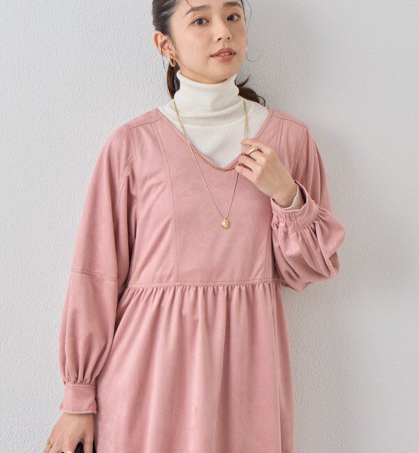  「《着こなしの幅が広がる》前後2WAYピーチスキンステッチワンピース」|その他|