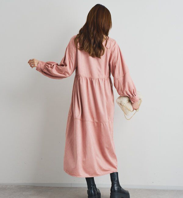  「《着こなしの幅が広がる》前後2WAYピーチスキンステッチワンピース」|その他|