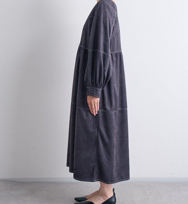  「《着こなしの幅が広がる》前後2WAYピーチスキンステッチワンピース」|その他|