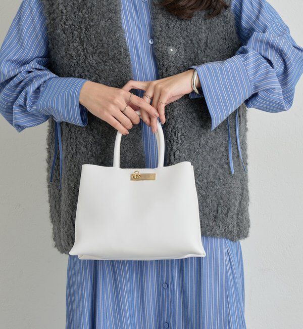  「【cache cache(カシュカシュ)】三層トートバッグ」|クラッチバッグ|