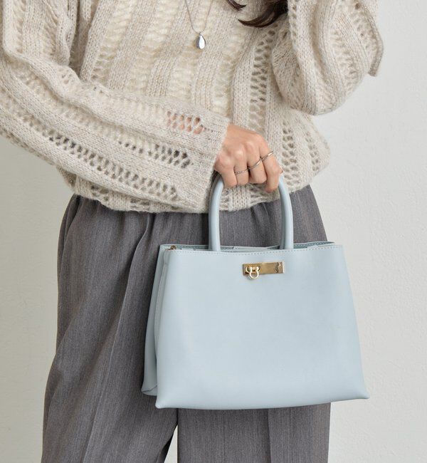  「【cache cache(カシュカシュ)】三層トートバッグ」|クラッチバッグ|