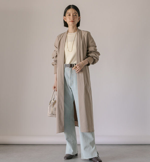  「【全骨格美脚見え！】slit DENIM」|デニム|