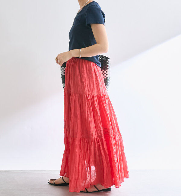  「【名品リバイバル/5色展開】コットンワッシャープリーツスカート」|スカート|