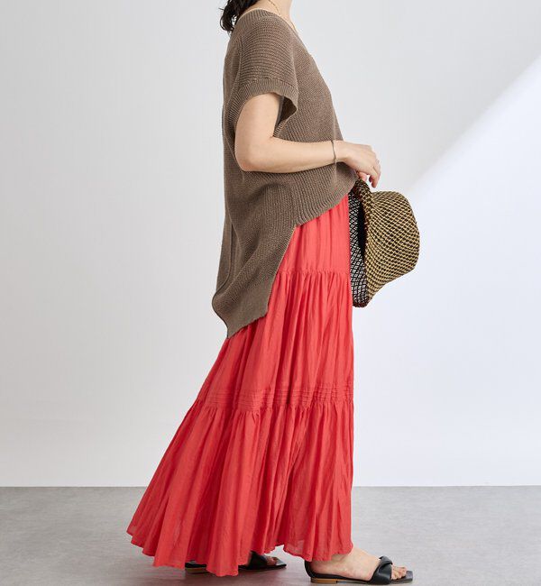  「【名品リバイバル/5色展開】コットンワッシャープリーツスカート」|スカート|