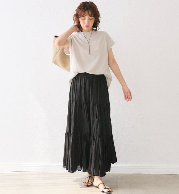  「【名品リバイバル/5色展開】コットンワッシャープリーツスカート」|スカート|