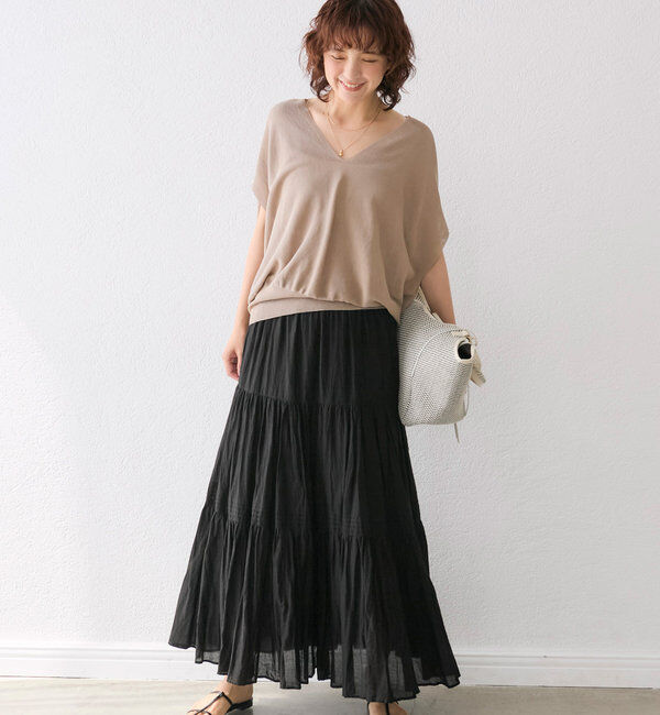  「【名品リバイバル/5色展開】コットンワッシャープリーツスカート」|スカート|