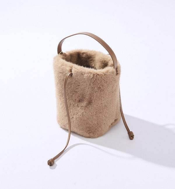  「【シーズンムードを高める】フェイクファーハンドバッグ」|トートバッグ|