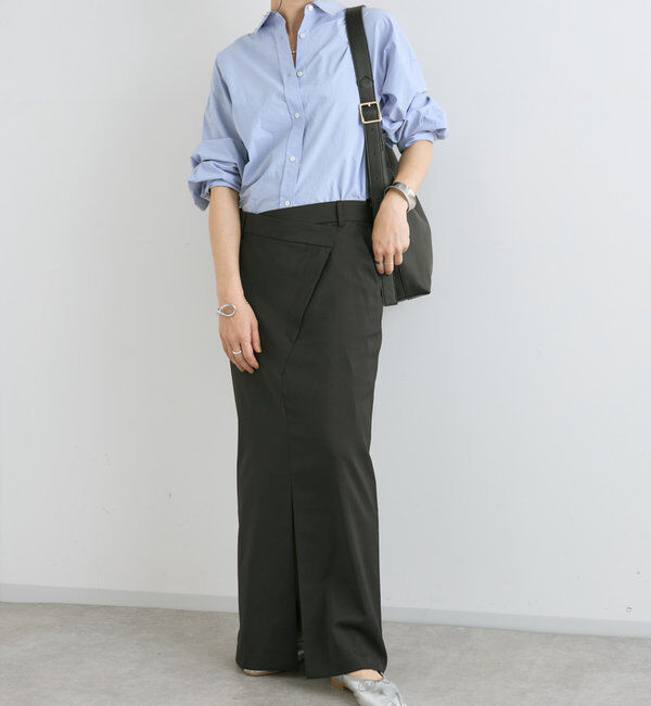  「【さり気ない存在感】ラップスラックススカート」|スカート|