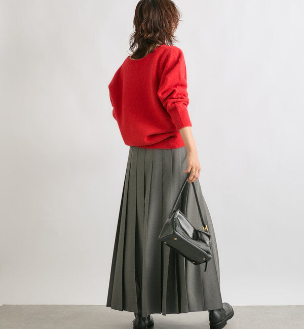  「【トレンドライクな着こなしに】ルーズプリーツスカート」|スカート|