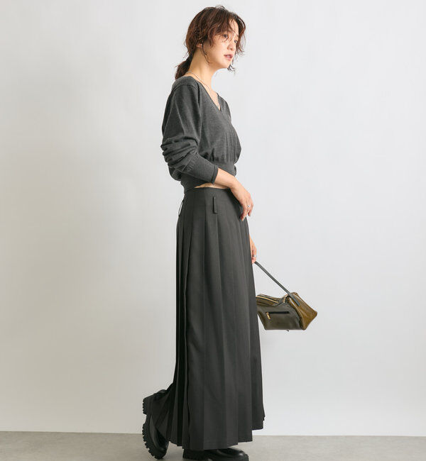  「【トレンドライクな着こなしに】ルーズプリーツスカート」|スカート|