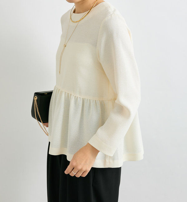  「【オケージョン対応】ツイードペプラムブラウス」|シャツ・ブラウス|