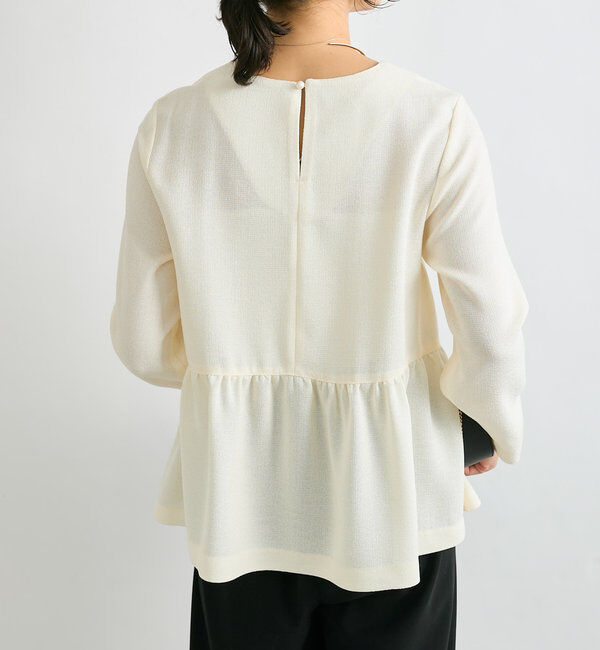  「【オケージョン対応】ツイードペプラムブラウス」|シャツ・ブラウス|