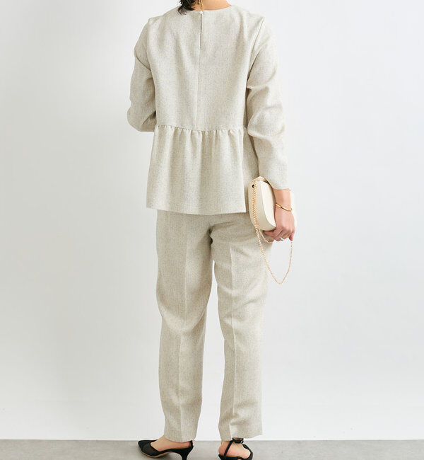  「【オケージョン対応】ツイードペプラムブラウス」|シャツ・ブラウス|