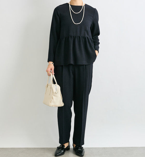  「【オケージョン対応】ツイードペプラムブラウス」|シャツ・ブラウス|