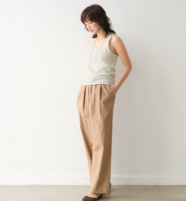  「【コーデのポイントに】ラメリブタンクトップ」|キャミソール|