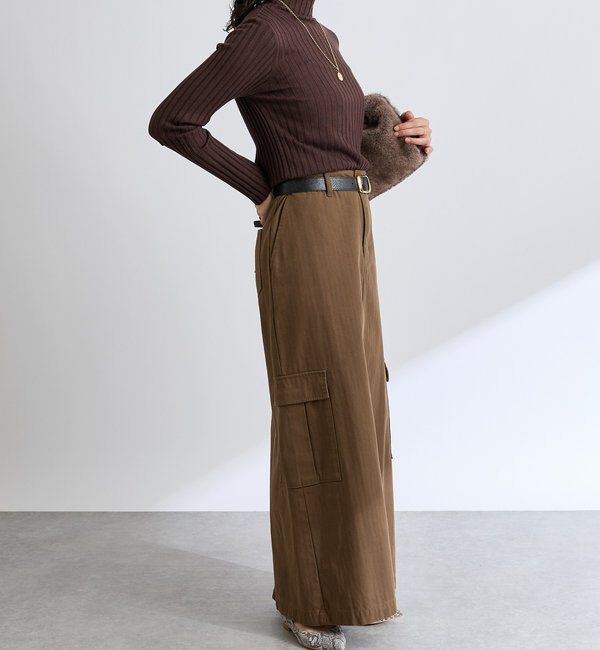  「【MONN.:.(モン)】カーゴマキシスカート」|スカート|