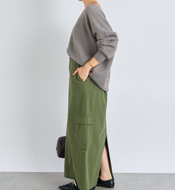  「【MONN.:.(モン)】カーゴマキシスカート」|スカート|