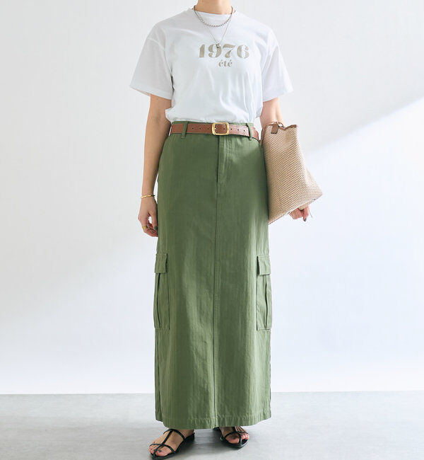  「【MONN.:.(モン)】カーゴマキシスカート」|スカート|