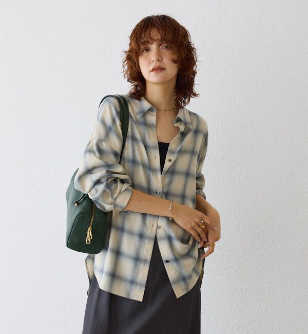  「【抜け感◎】オンブレーチェックシャツ」|シャツ・ブラウス|