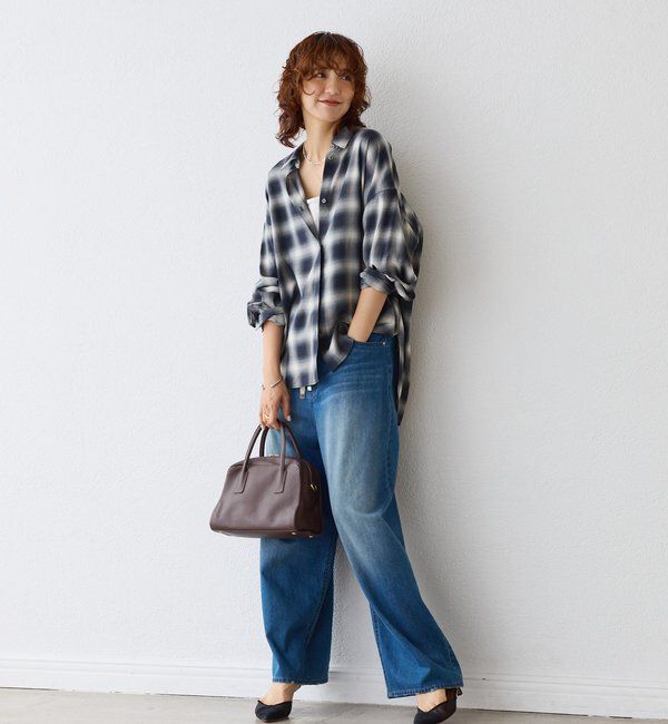  「【抜け感◎】オンブレーチェックシャツ」|シャツ・ブラウス|