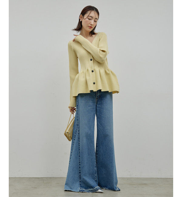  「【前後2way】ペプラム2WAYカーデ」|ニット・セーター|