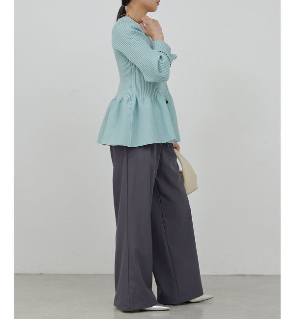  「【前後2way】ペプラム2WAYカーデ」|ニット・セーター|