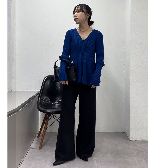  「【前後2way】ペプラム2WAYカーデ」|ニット・セーター|