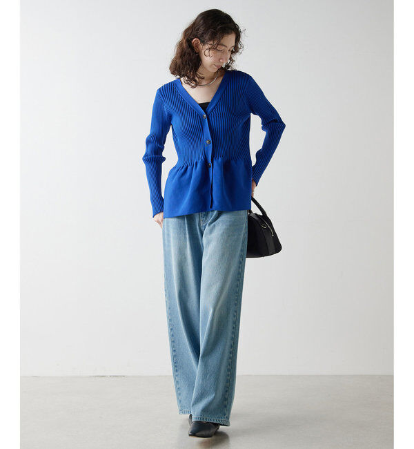  「【前後2way】ペプラム2WAYカーデ」|ニット・セーター|