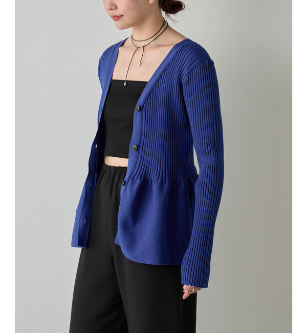  「【前後2way】ペプラム2WAYカーデ」|ニット・セーター|