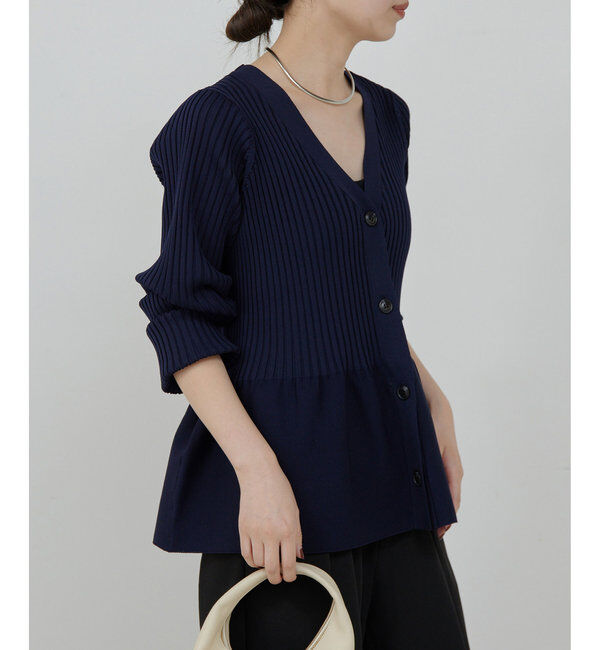  「【前後2way】ペプラム2WAYカーデ」|ニット・セーター|