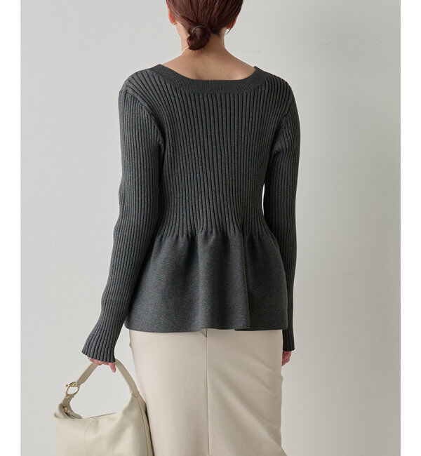  「【前後2way】ペプラム2WAYカーデ」|ニット・セーター|