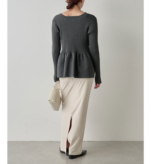  「【前後2way】ペプラム2WAYカーデ」|ニット・セーター|