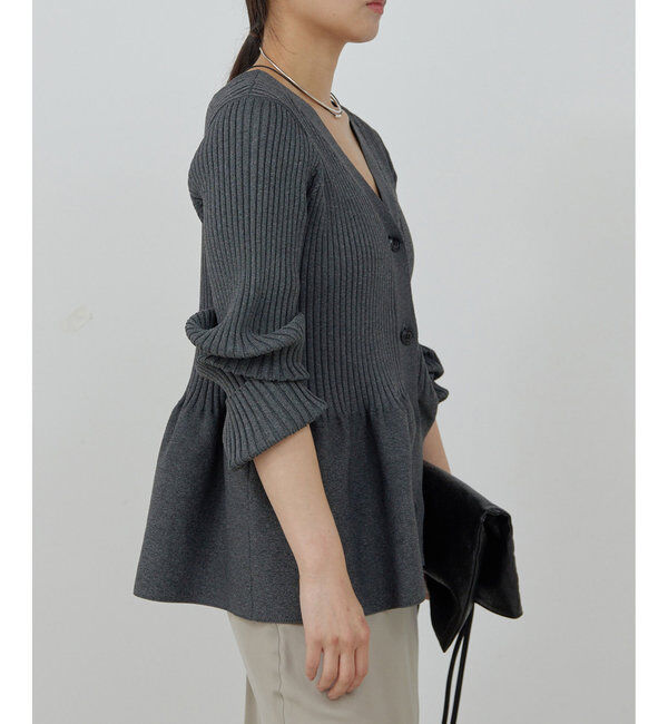  「【前後2way】ペプラム2WAYカーデ」|ニット・セーター|
