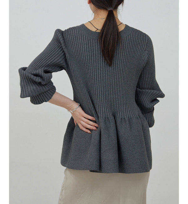  「【前後2way】ペプラム2WAYカーデ」|ニット・セーター|
