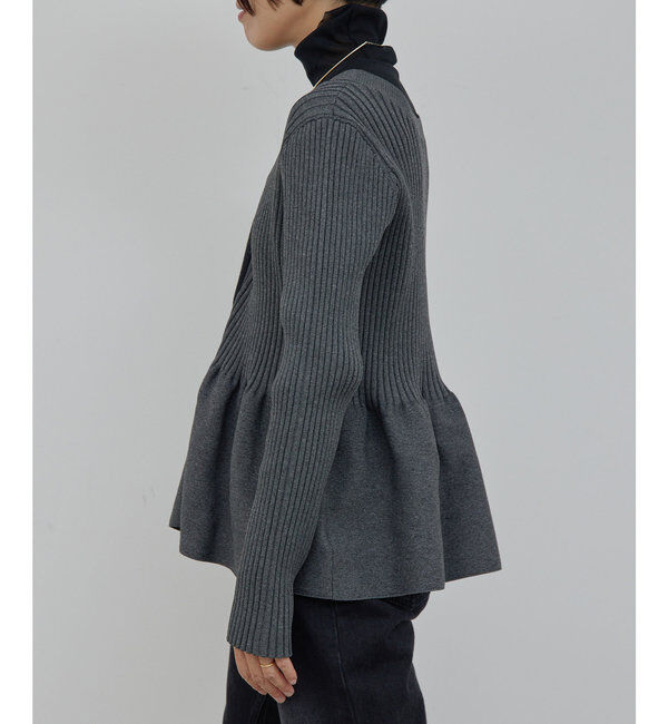  「【前後2way】ペプラム2WAYカーデ」|ニット・セーター|