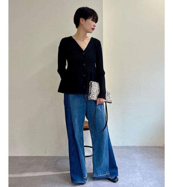  「【前後2way】ペプラム2WAYカーデ」|ニット・セーター|