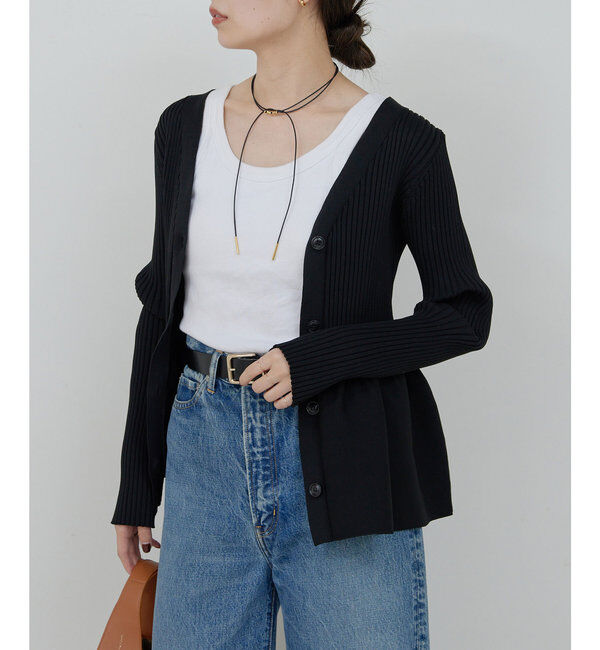  「【前後2way】ペプラム2WAYカーデ」|ニット・セーター|