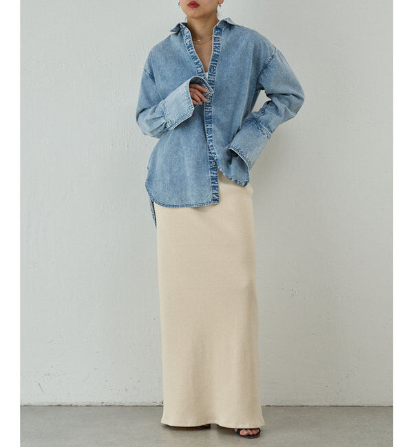  「【PEAS】ライトオンスデニムシャツ」|シャツ・ブラウス|